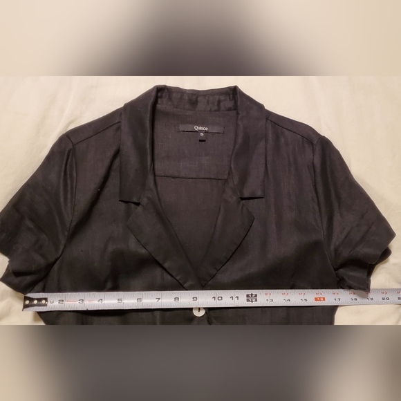 Quince European Linen Button Down Dress Black Size Small - Picture 6 of 8